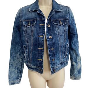 MAURICES Acid Wash Denim Jean Jacket